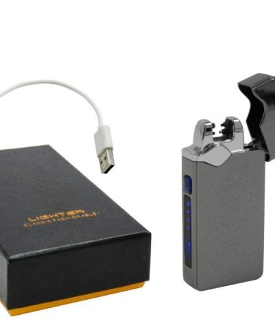 Elektromos öngyújtó 7 féle színben USB kábellel díszdobozban